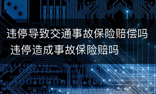 违停导致交通事故保险赔偿吗 违停造成事故保险赔吗