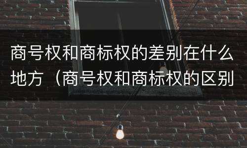 商号权和商标权的差别在什么地方（商号权和商标权的区别）