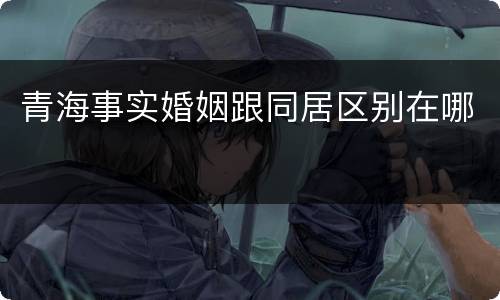 青海事实婚姻跟同居区别在哪