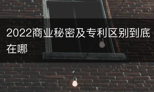 2022商业秘密及专利区别到底在哪