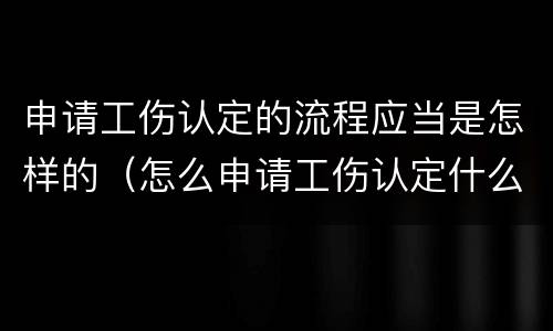 申请工伤认定的流程应当是怎样的（怎么申请工伤认定什么流程）
