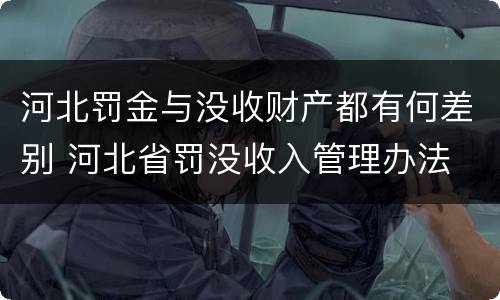 河北罚金与没收财产都有何差别 河北省罚没收入管理办法