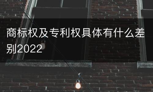 商标权及专利权具体有什么差别2022