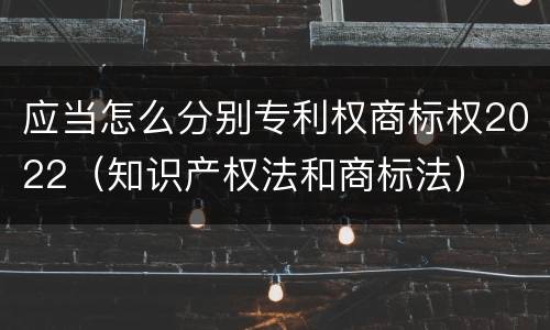 应当怎么分别专利权商标权2022（知识产权法和商标法）