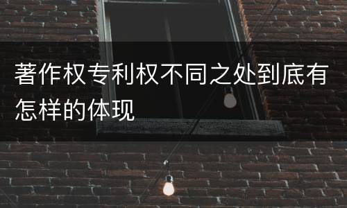 著作权专利权不同之处到底有怎样的体现