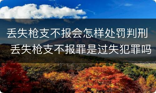 丢失枪支不报会怎样处罚判刑 丢失枪支不报罪是过失犯罪吗