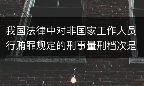 我国法律中对非国家工作人员行贿罪规定的刑事量刑档次是什么