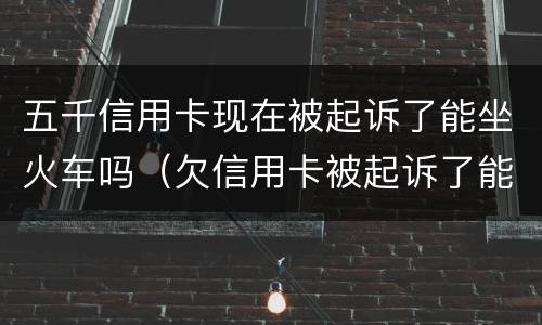 五千信用卡现在被起诉了能坐火车吗（欠信用卡被起诉了能住宾馆吗）