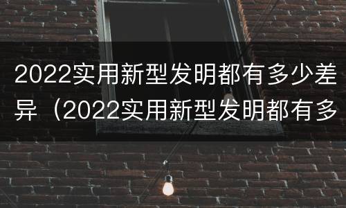 2022实用新型发明都有多少差异（2022实用新型发明都有多少差异的）
