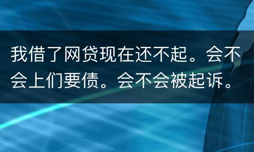 我借了网贷现在还不起。会不会上们要债。会不会被起诉。