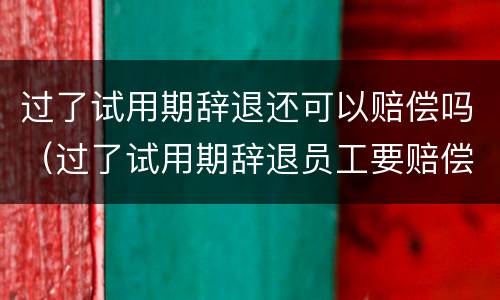 过了试用期辞退还可以赔偿吗（过了试用期辞退员工要赔偿吗）