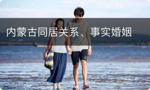 内蒙古同居关系、事实婚姻