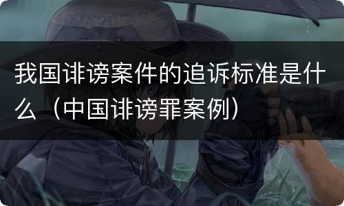 我国诽谤案件的追诉标准是什么（中国诽谤罪案例）