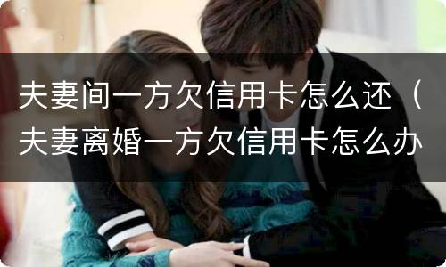 夫妻间一方欠信用卡怎么还（夫妻离婚一方欠信用卡怎么办）