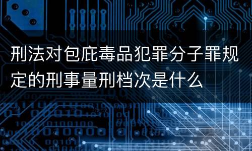 刑法对包庇毒品犯罪分子罪规定的刑事量刑档次是什么