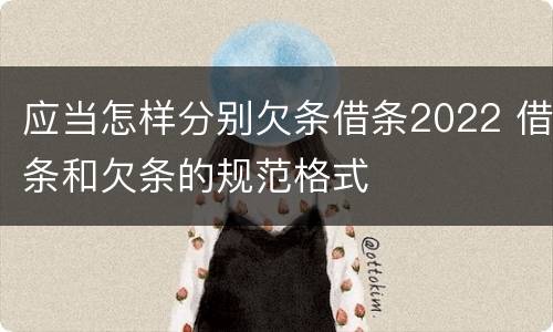 应当怎样分别欠条借条2022 借条和欠条的规范格式