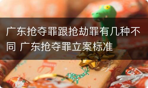 广东抢夺罪跟抢劫罪有几种不同 广东抢夺罪立案标准