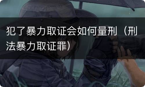 犯了暴力取证会如何量刑（刑法暴力取证罪）