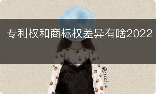 专利权和商标权差异有啥2022