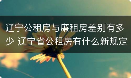 辽宁公租房与廉租房差别有多少 辽宁省公租房有什么新规定