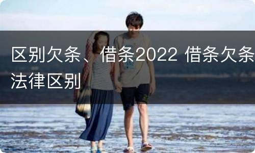 区别欠条、借条2022 借条欠条法律区别