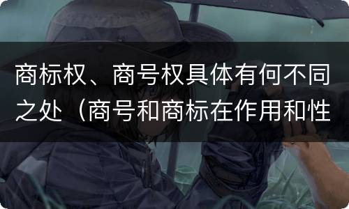 商标权、商号权具体有何不同之处（商号和商标在作用和性质上的区别）