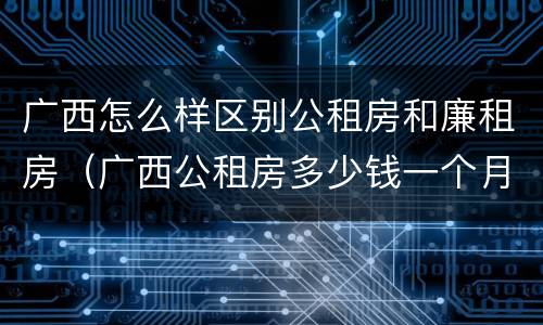 广西怎么样区别公租房和廉租房（广西公租房多少钱一个月）