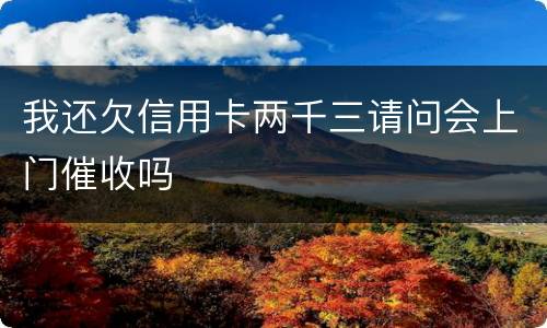 我还欠信用卡两千三请问会上门催收吗