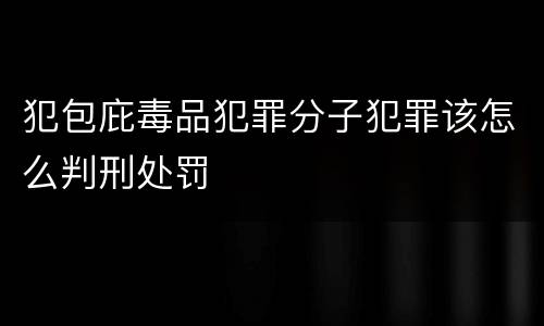 犯包庇毒品犯罪分子犯罪该怎么判刑处罚