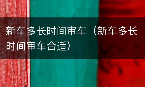 新车多长时间审车（新车多长时间审车合适）