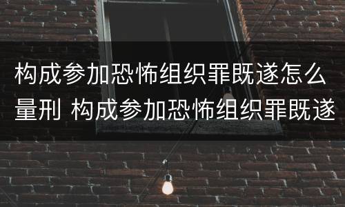 构成参加恐怖组织罪既遂怎么量刑 构成参加恐怖组织罪既遂怎么量刑的