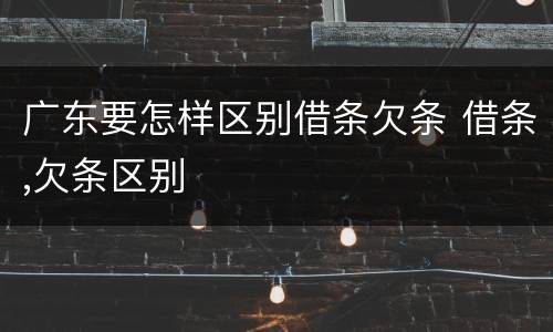 广东要怎样区别借条欠条 借条,欠条区别