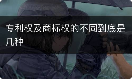 专利权及商标权的不同到底是几种