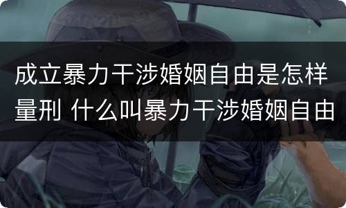 成立暴力干涉婚姻自由是怎样量刑 什么叫暴力干涉婚姻自由