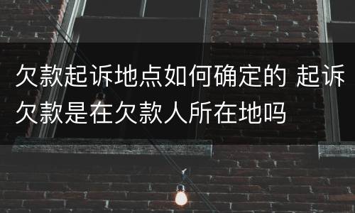欠款起诉地点如何确定的 起诉欠款是在欠款人所在地吗