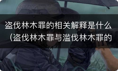 盗伐林木罪的相关解释是什么（盗伐林木罪与滥伐林木罪的区别有）