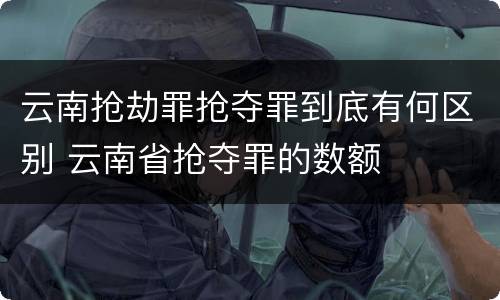 云南抢劫罪抢夺罪到底有何区别 云南省抢夺罪的数额
