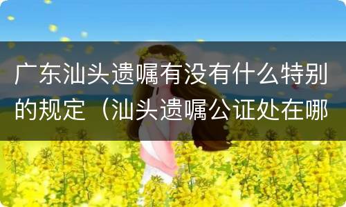 广东汕头遗嘱有没有什么特别的规定（汕头遗嘱公证处在哪）