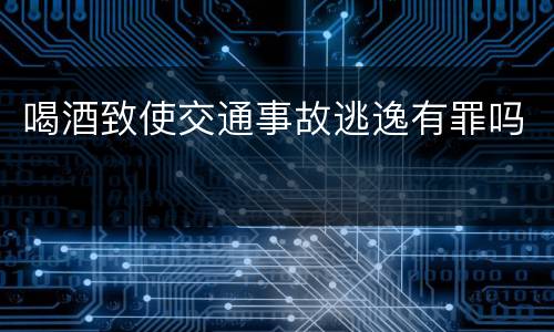 喝酒致使交通事故逃逸有罪吗