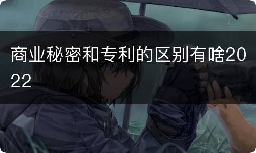 商业秘密和专利的区别有啥2022