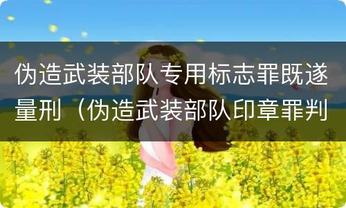 伪造武装部队专用标志罪既遂量刑（伪造武装部队印章罪判刑案例）