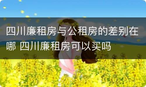 四川廉租房与公租房的差别在哪 四川廉租房可以买吗