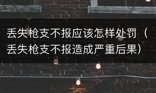 丢失枪支不报应该怎样处罚（丢失枪支不报造成严重后果）