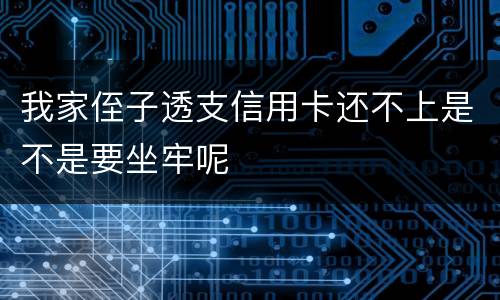 我家侄子透支信用卡还不上是不是要坐牢呢