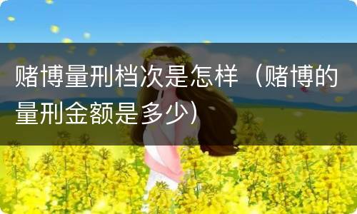 赌博量刑档次是怎样（赌博的量刑金额是多少）