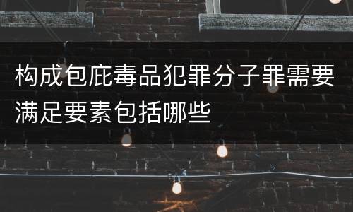 构成包庇毒品犯罪分子罪需要满足要素包括哪些
