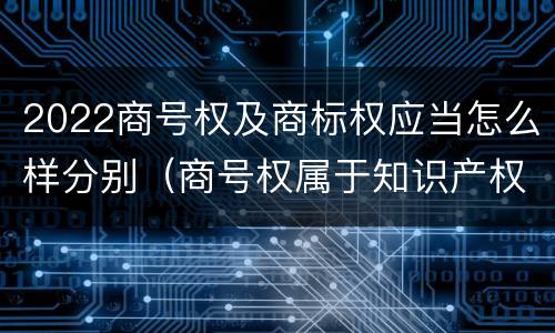 2022商号权及商标权应当怎么样分别（商号权属于知识产权吗）