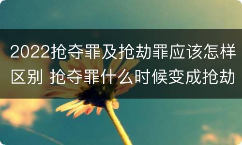 2022抢夺罪及抢劫罪应该怎样区别 抢夺罪什么时候变成抢劫罪
