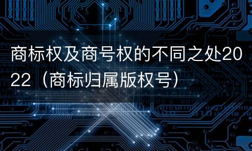 商标权及商号权的不同之处2022（商标归属版权号）