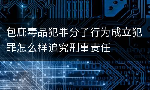 包庇毒品犯罪分子行为成立犯罪怎么样追究刑事责任